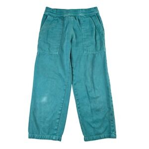 Jungmaven Women's Ocean Hemp Organic Cotton Pull On Pants Teal Green Size L USA